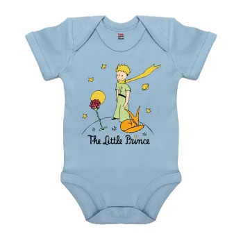 Ο μικρός πρίγκιπας classic, Βρεφικό φορμάκι μωρού, 0-18 μηνών, Μπλε, 100% Organic Cotton, κοντομάνικο