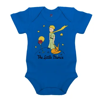 Ο μικρός πρίγκιπας classic, Βρεφικό φορμάκι μωρού, Μπλε Κοβαλτίου, 100% Organic Cotton, κοντομάνικο