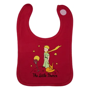 The Little prince classic, Σαλιάρα με Σκρατς Κόκκινη 100% Organic Cotton (0-18 months)