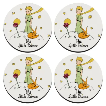 Ο μικρός πρίγκιπας classic, ΣΕΤ 4 Σουβέρ ξύλινα στρογγυλά (9cm)