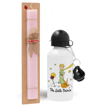 The Little prince classic, Easter Set, metallic aluminum bottle (500ml) & aromatic flat Easter candle (30cm) (PINK)