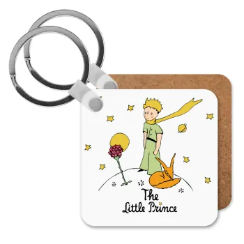 Ο μικρός πρίγκιπας classic, Μπρελόκ Ξύλινο τετράγωνο MDF