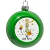 Στολίδι Χριστουγεννιάτικη μπάλα δένδρου Πράσινο 8cm