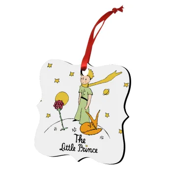 The Little prince classic, Christmas ornament polygon wooden 7.5cm