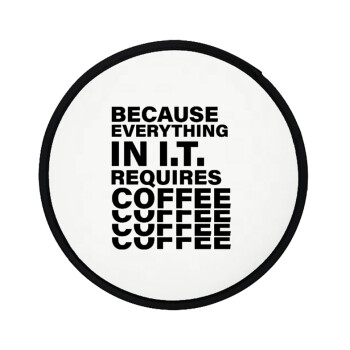 Because everything in I.T. requires coffee, Βεντάλια υφασμάτινη αναδιπλούμενη με θήκη (20cm)
