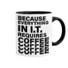 Mug colored black, ceramic, 330ml