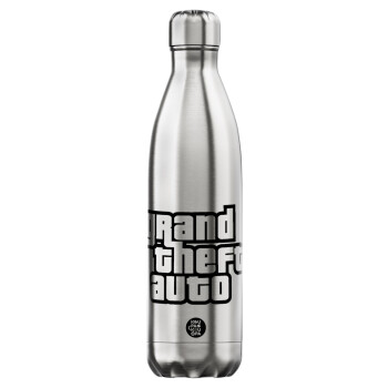 GTA (grand theft auto), Μεταλλικό παγούρι θερμός Inox (Stainless steel), διπλού τοιχώματος, 750ml