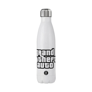 GTA (grand theft auto), Μεταλλικό παγούρι θερμός (Stainless steel), διπλού τοιχώματος, 750ml