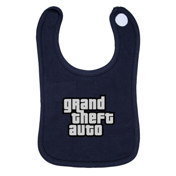 GTA (grand theft auto), Σαλιάρα με Σκρατς 100% Organic Cotton Μπλε (0-18 months)