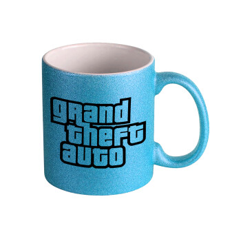 GTA (grand theft auto), Κούπα Σιέλ Glitter που γυαλίζει, κεραμική, 330ml