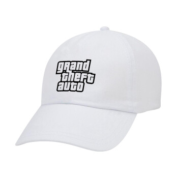 GTA (grand theft auto), Καπέλο Baseball Λευκό (5-φύλλο, unisex)