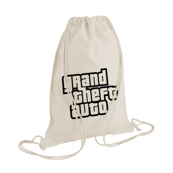 GTA (grand theft auto), Τσάντα πλάτης πουγκί GYMBAG natural (28x40cm)
