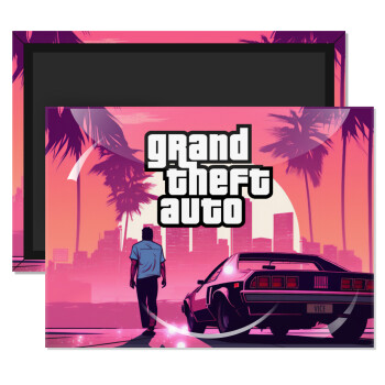 GTA (grand theft auto), Ορθογώνιο μαγνητάκι ψυγείου διάστασης 9x6cm