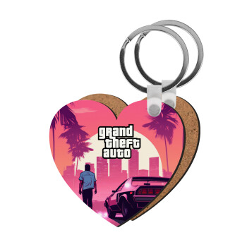 GTA (grand theft auto), Μπρελόκ Ξύλινο καρδιά MDF