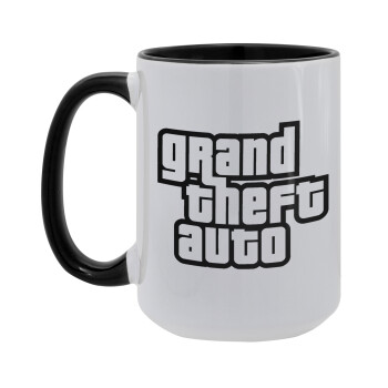 GTA (grand theft auto), Κούπα Mega 15oz, κεραμική Μαύρη, 450ml