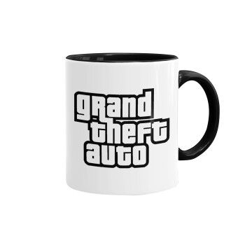 GTA (grand theft auto), Mug colored black, ceramic, 330ml
