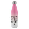 Μεταλλικό παγούρι θερμός Ροζ/Λευκό (Stainless steel), διπλού τοιχώματος, 500ml