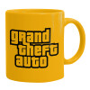 Ceramic coffee mug yellow, 330ml