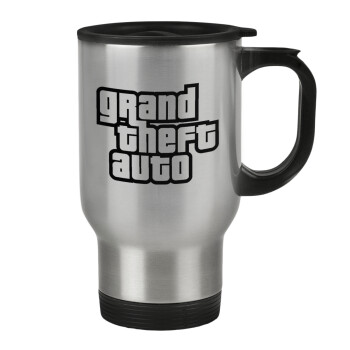 GTA (grand theft auto), Stainless steel travel mug with lid, double wall 450ml