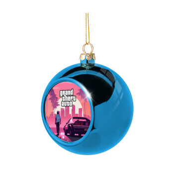GTA (grand theft auto), Blue Christmas tree ball ornament 8cm