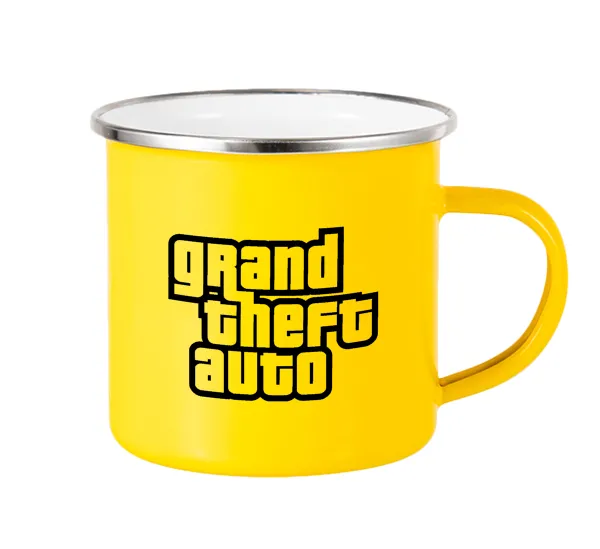 GTA (grand theft auto) — Yellow Enamel Metallic Cup 360ml
