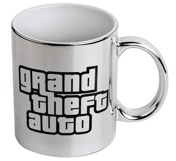GTA (grand theft auto) — Κούπα κεραμική, ασημένια καθρέπτης, 330ml