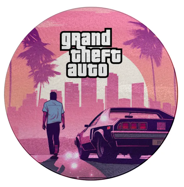 GTA (grand theft auto) — Επιφάνεια κοπής γυάλινη στρογγυλή (30cm)