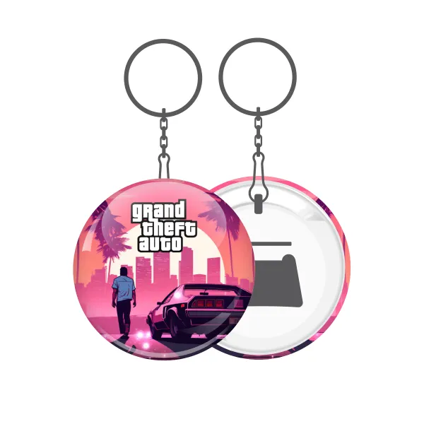 GTA (grand theft auto) — Metal keychain 5cm with bottle opener