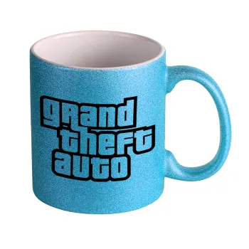 GTA (grand theft auto), Κούπα Σιέλ Glitter που γυαλίζει, κεραμική, 330ml