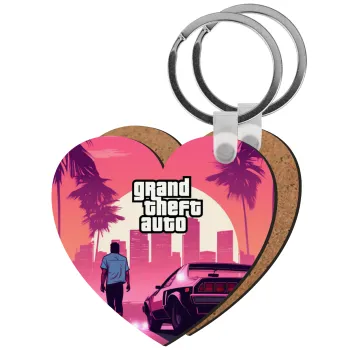 GTA (grand theft auto), Μπρελόκ Ξύλινο καρδιά MDF