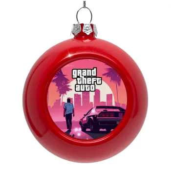 GTA (grand theft auto), Red Christmas tree ornament bauble 8cm