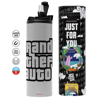 GTA (grand theft auto), Tumbler stainless steel GREY 600ml