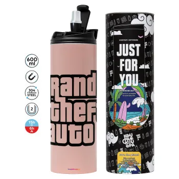 GTA (grand theft auto), Tumbler stainless steel PINK 600ml