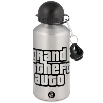 GTA (grand theft auto), Μεταλλικό παγούρι νερού, Ασημένιο, αλουμινίου 500ml