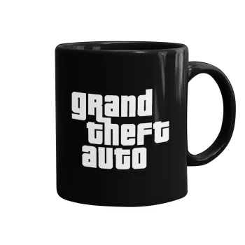 GTA (grand theft auto), Κούπα Μαύρη, κεραμική, 330ml