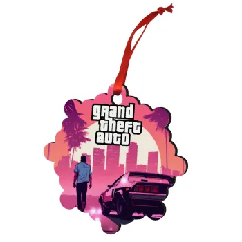 GTA (grand theft auto), Στολίδι Χριστουγεννιάτικο στολίδι snowflake ξύλινο 7.5cm