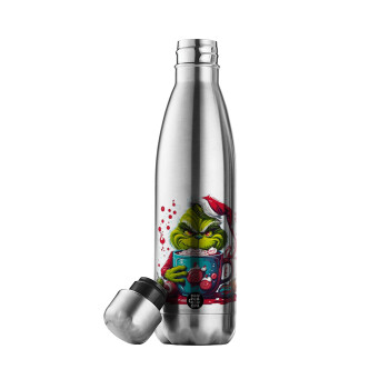 Giggling Grinchy Galore, Inox (Stainless steel) double-walled metal mug, 500ml