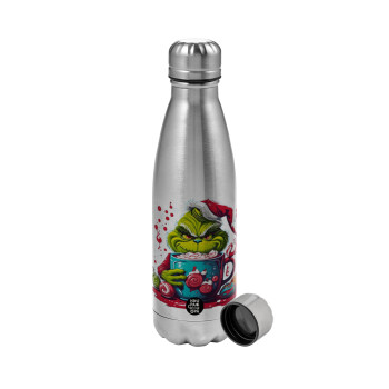 Giggling Grinchy Galore, Μεταλλικό παγούρι νερού, ανοξείδωτο ατσάλι, 750ml