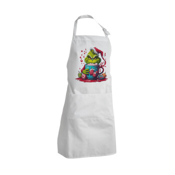 Giggling Grinchy Galore, Adult Chef Apron (with sliders and 2 pockets)
