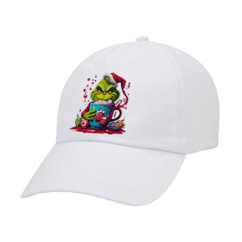 Giggling Grinchy Galore, Καπέλο Baseball Λευκό (5-φύλλο, unisex)