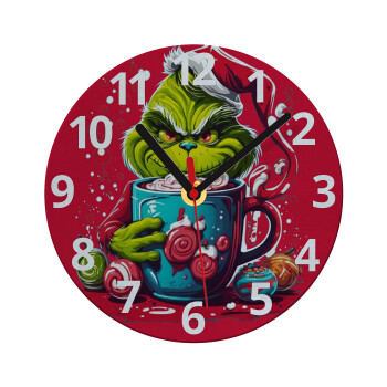 Giggling Grinchy Galore, Ρολόι τοίχου γυάλινο (20cm)