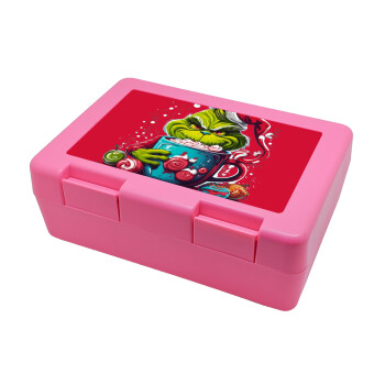 Giggling Grinchy Galore, Children's cookie container PINK 185x128x65mm (BPA free plastic)