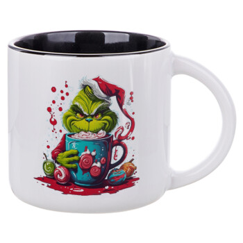Giggling Grinchy Galore, Κούπα κεραμική 400ml Λευκή/Μαύρη