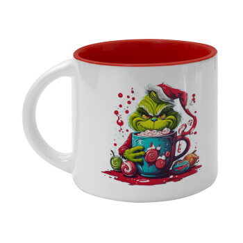Giggling Grinchy Galore, Κούπα κεραμική 400ml Λευκή/Κόκκινη