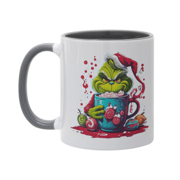 Giggling Grinchy Galore, Mug colored grey, ceramic, 330ml