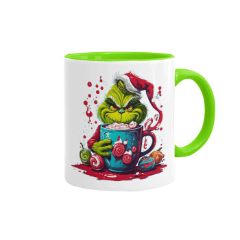 Giggling Grinchy Galore, Κούπα χρωματιστή βεραμάν, κεραμική, 330ml