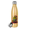 Glitter gold stainless steel thermos bottle, double-walled, 500ml