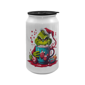 Giggling Grinchy Galore, Κούπα ταξιδιού μεταλλική με καπάκι (tin-can) 500ml