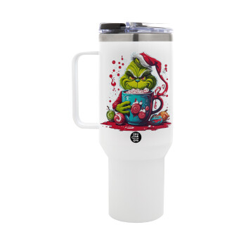 Giggling Grinchy Galore, Mega Stainless steel Tumbler with lid, double wall 1,2L