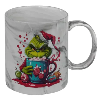 Giggling Grinchy Galore, Κούπα κεραμική, marble style (μάρμαρο), 330ml